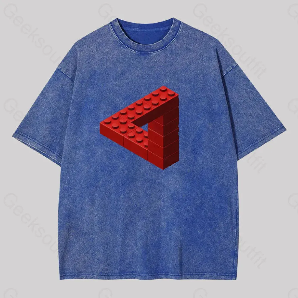 Escher Toy Bricks Washed T-Shirt - Image 2