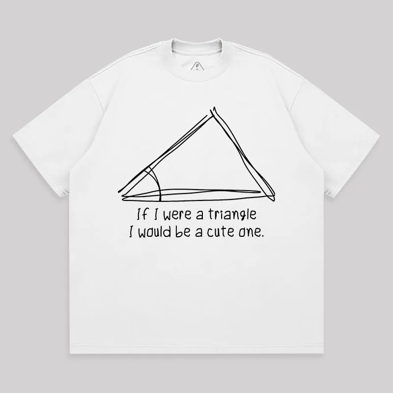 A Cute Triangle Unisex Oversized T-shirt - Image 2