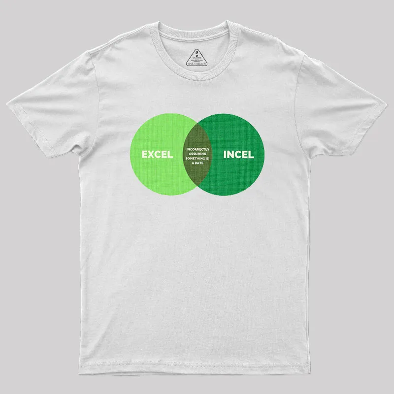 Excel Incel Venn Diagram Geek T-Shirt - Image 11