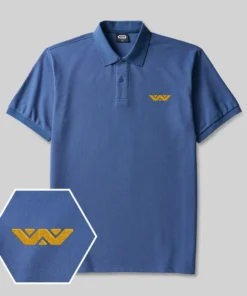 Alternative view of Weyland Corp Geek Embroidered Polo Shirts