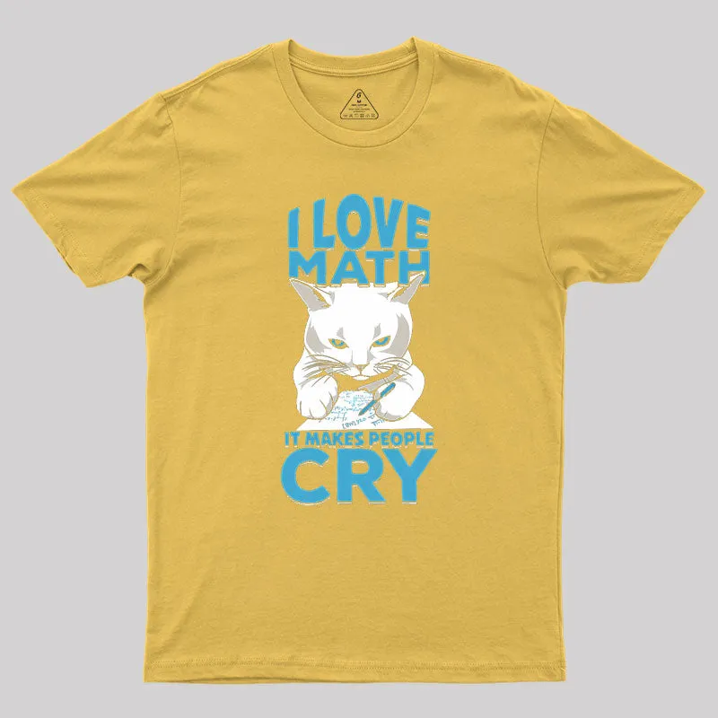 Funny Mathematics Cat Math Mathematician Geek T-Shirt - Image 8