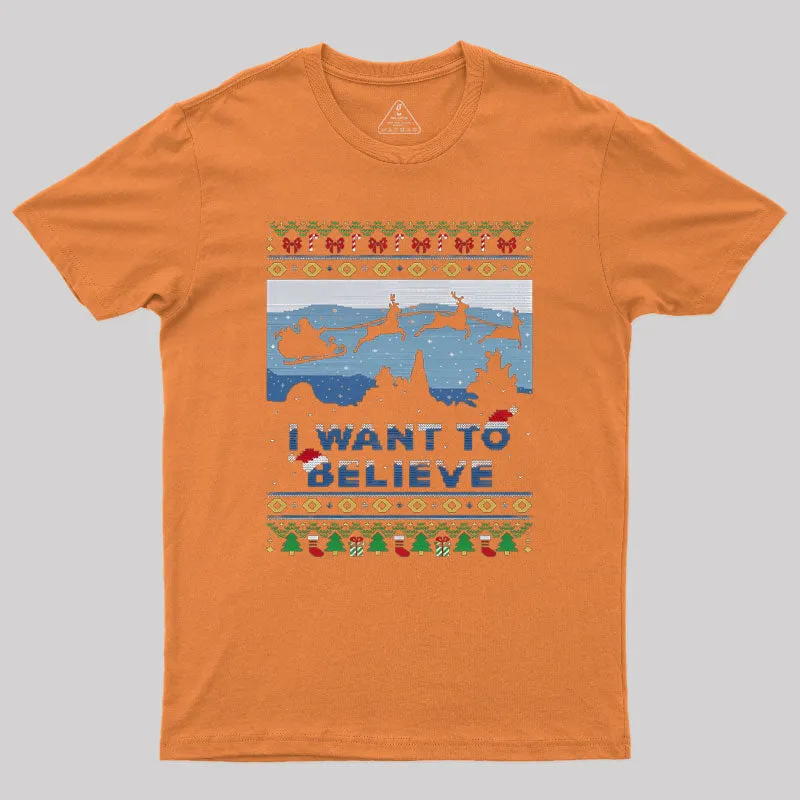 Believe in Christmas Geek T-Shirt - Image 6