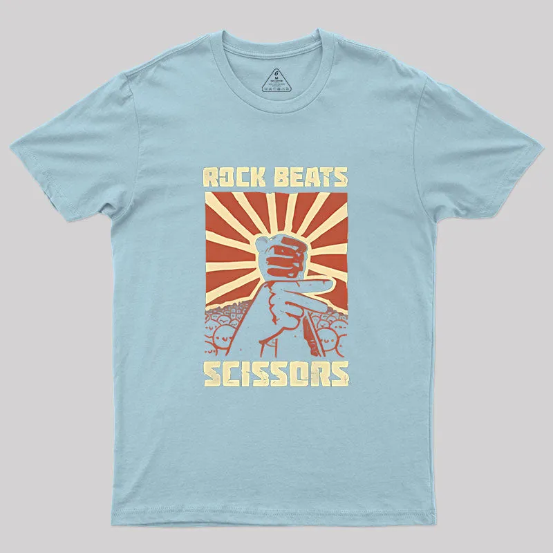 Rock Beat Scissors Geek T-Shirt - Image 9