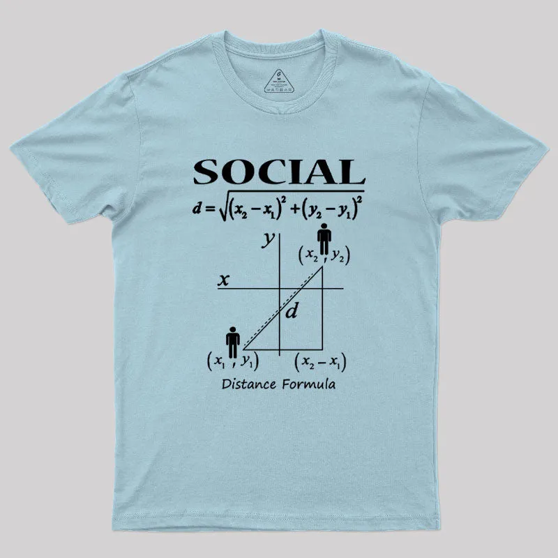 Social Distance Formula Geek T-Shirt - Image 10