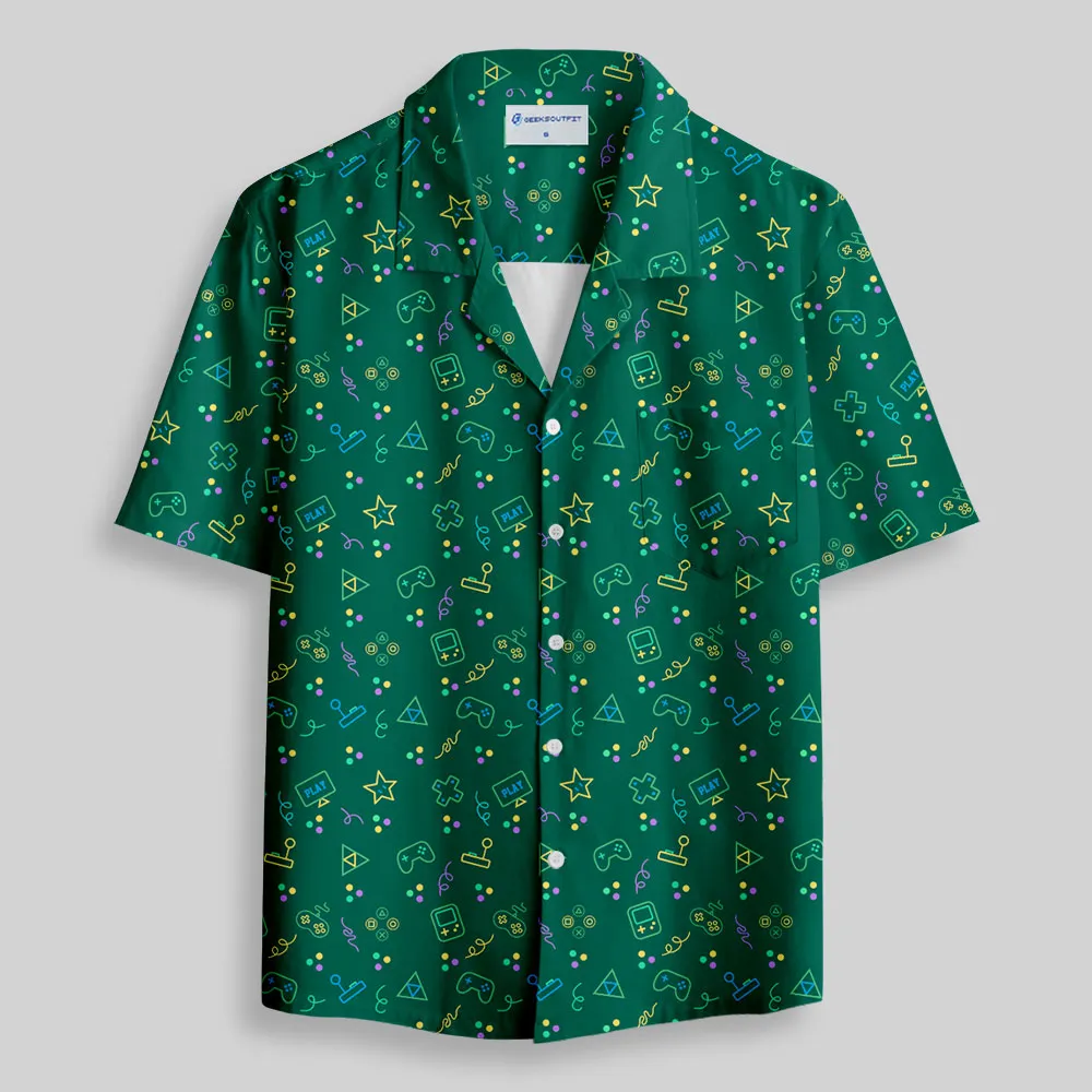 Game Icon Vintage Button Up Pocket Shirt - Image 2