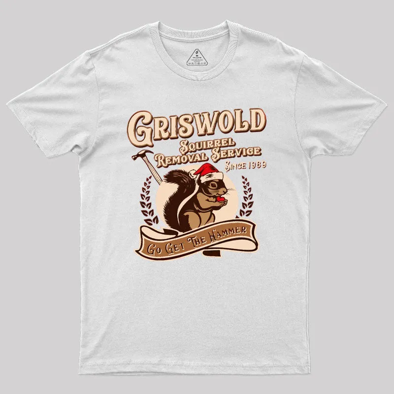 Griswold Squirrel Removal Service Geek T-Shirt - Image 10