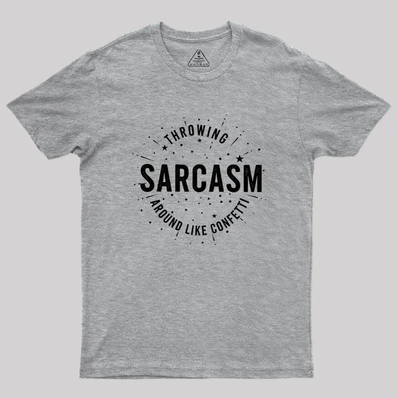 Throwing Sarcasm Geek T-Shirt - Image 4