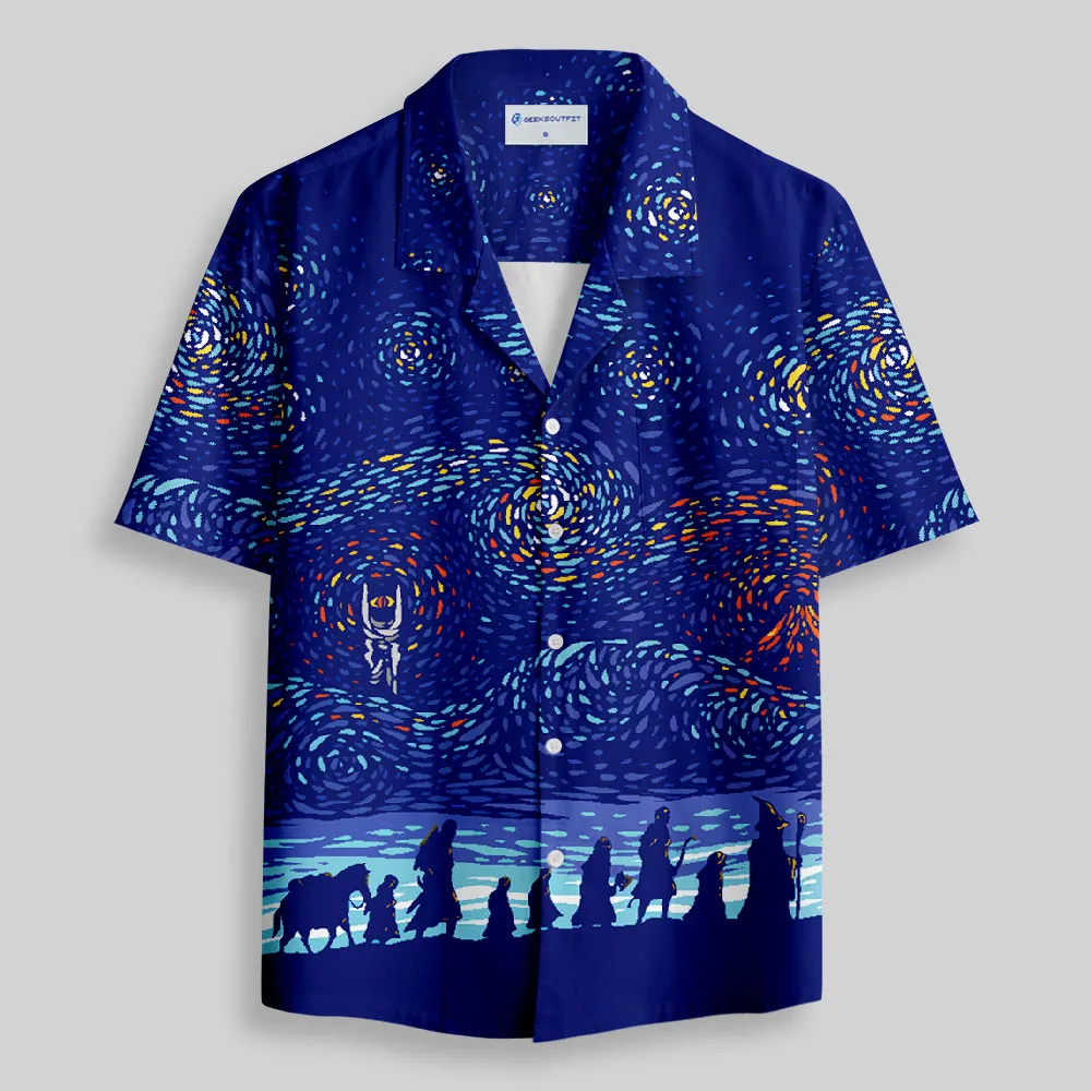Starry Night Hiking Club Button Up Pocket Shirt - Image 2