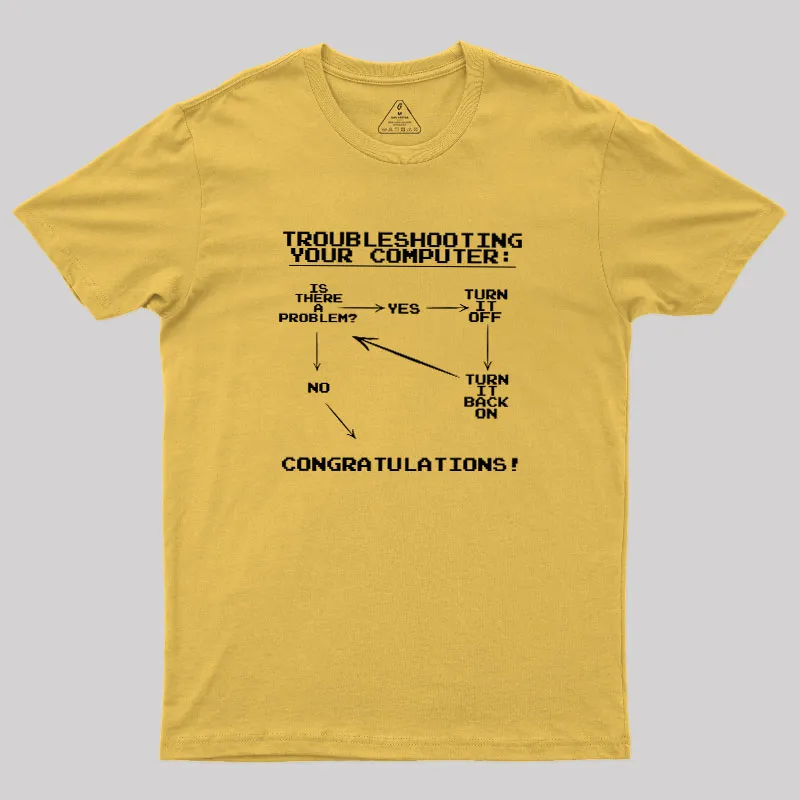Troubleshooting Your Computer Geek T-Shirt - Image 6