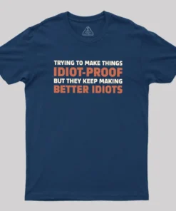 Alternative view of Idiot-Proof Paradox Geek T-Shirt