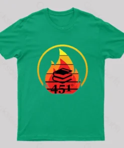 Alternative view of Fahrenheit 451 Retro Nerd T-Shirt