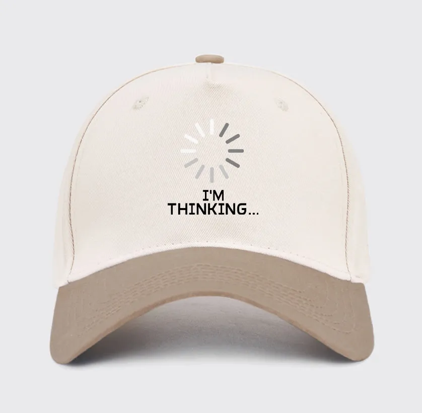 I'm Thinking Loading Washed Vintage Baseball Cap - Image 7