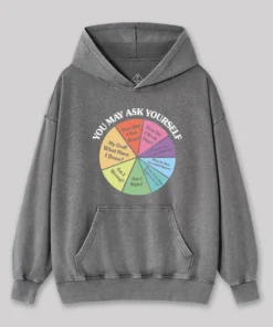 Alternative view of You May Ask Yourself Washed Hoodie
