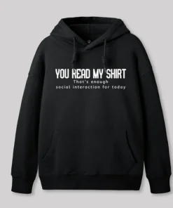 Alternative view of Social Interaction Geek Hoodie