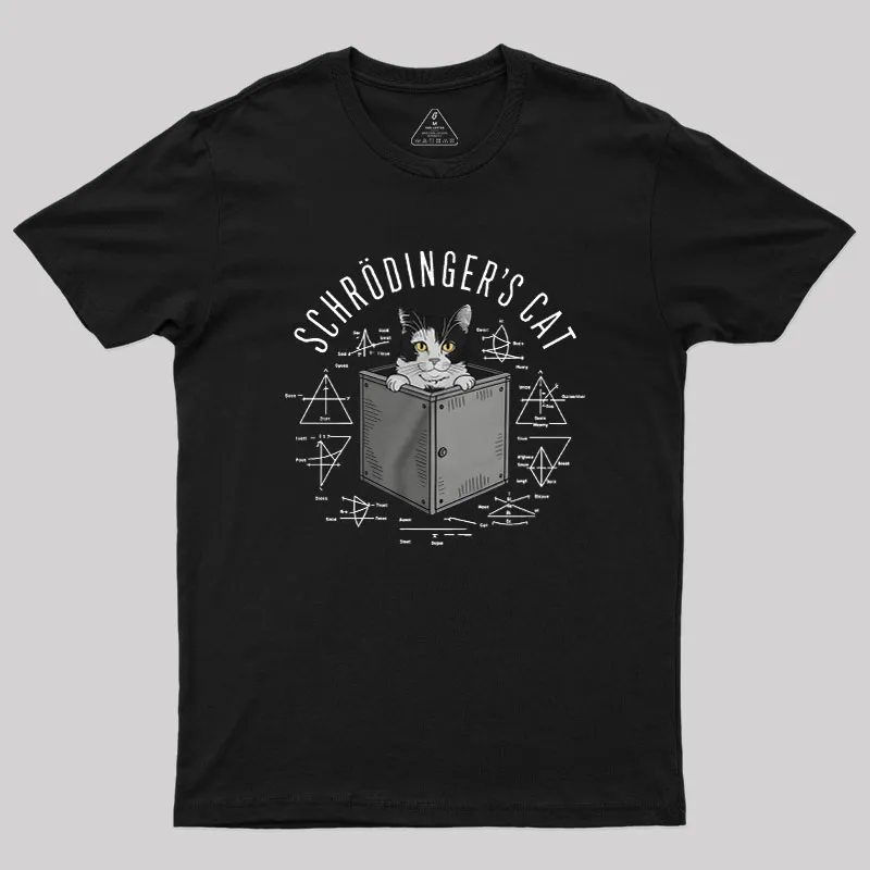 Schrodinger Cat Formulas Geek T-Shirt - Image 2
