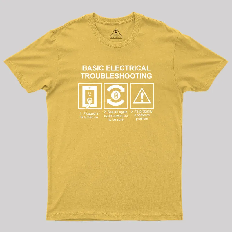 Basic Electrical Troubleshooting Geek T-Shirt - Image 8