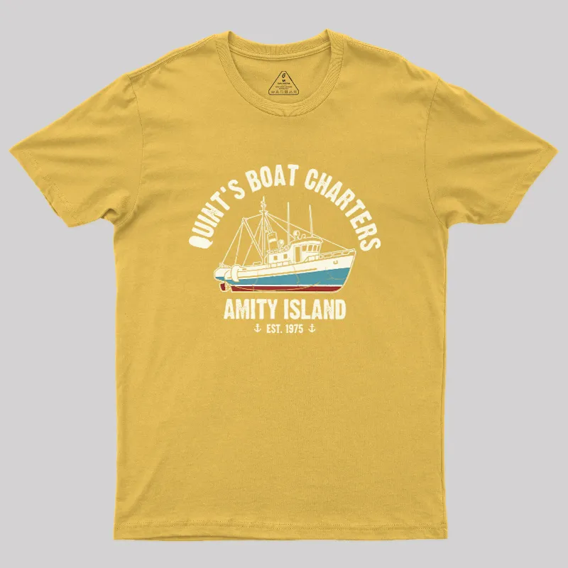 Quint's Boat Charters Geek T-Shirt - Image 8