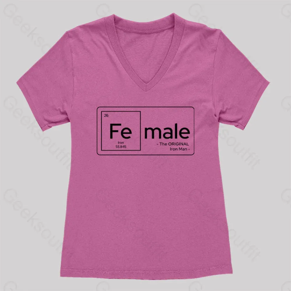 Female Women's V-Neck T-shirt - Image 3