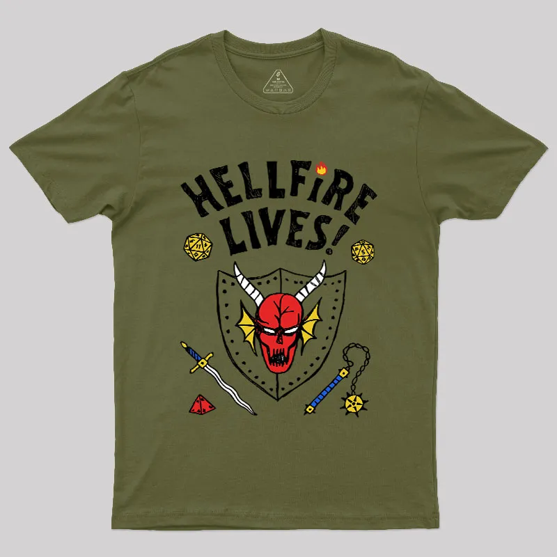 HELLFIRE LIVES! Geek T-Shirt - Image 3