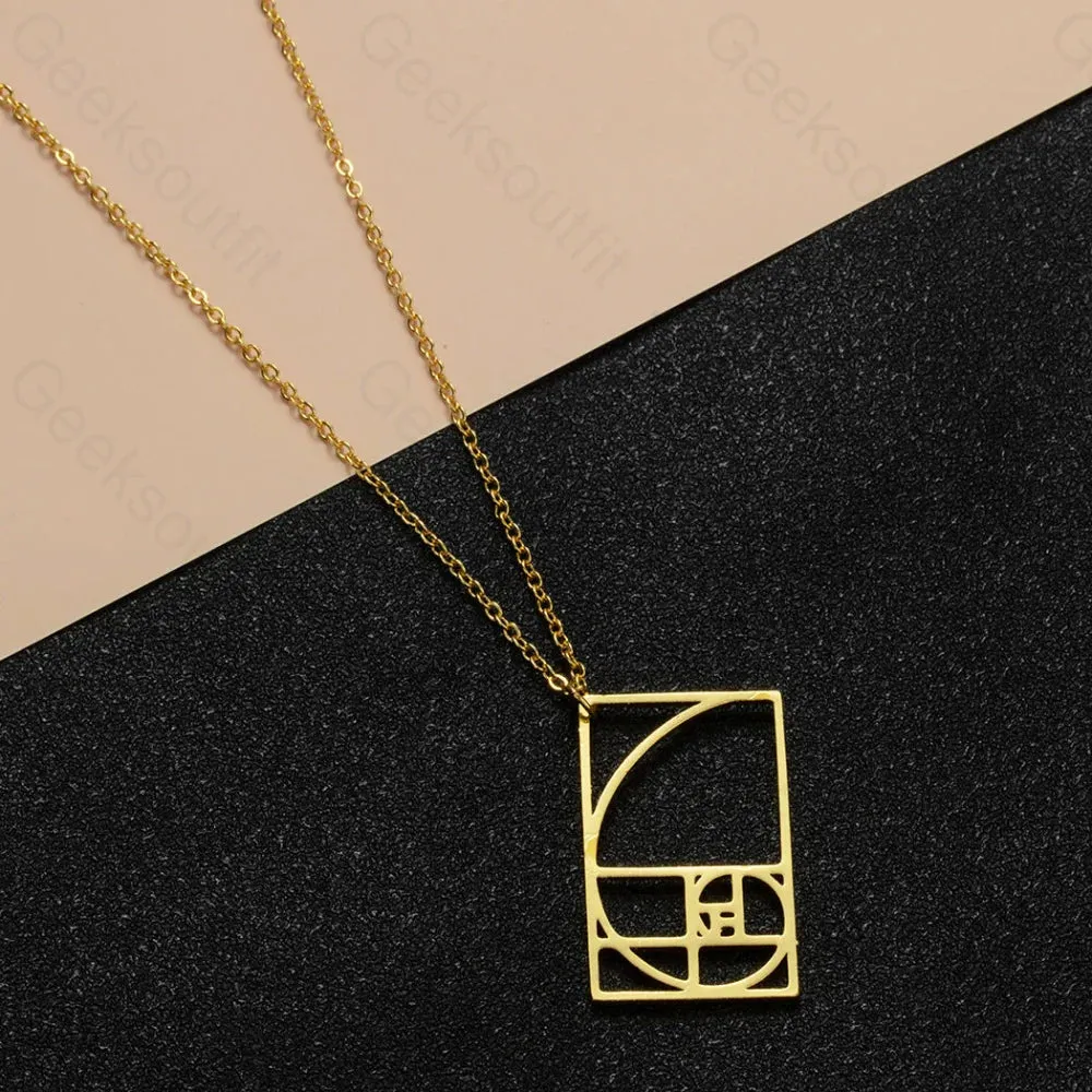 Fibonacci Geometry Necklace