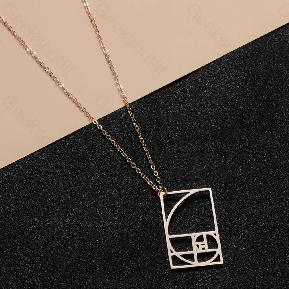 Fibonacci Geometry Necklace - Image 2