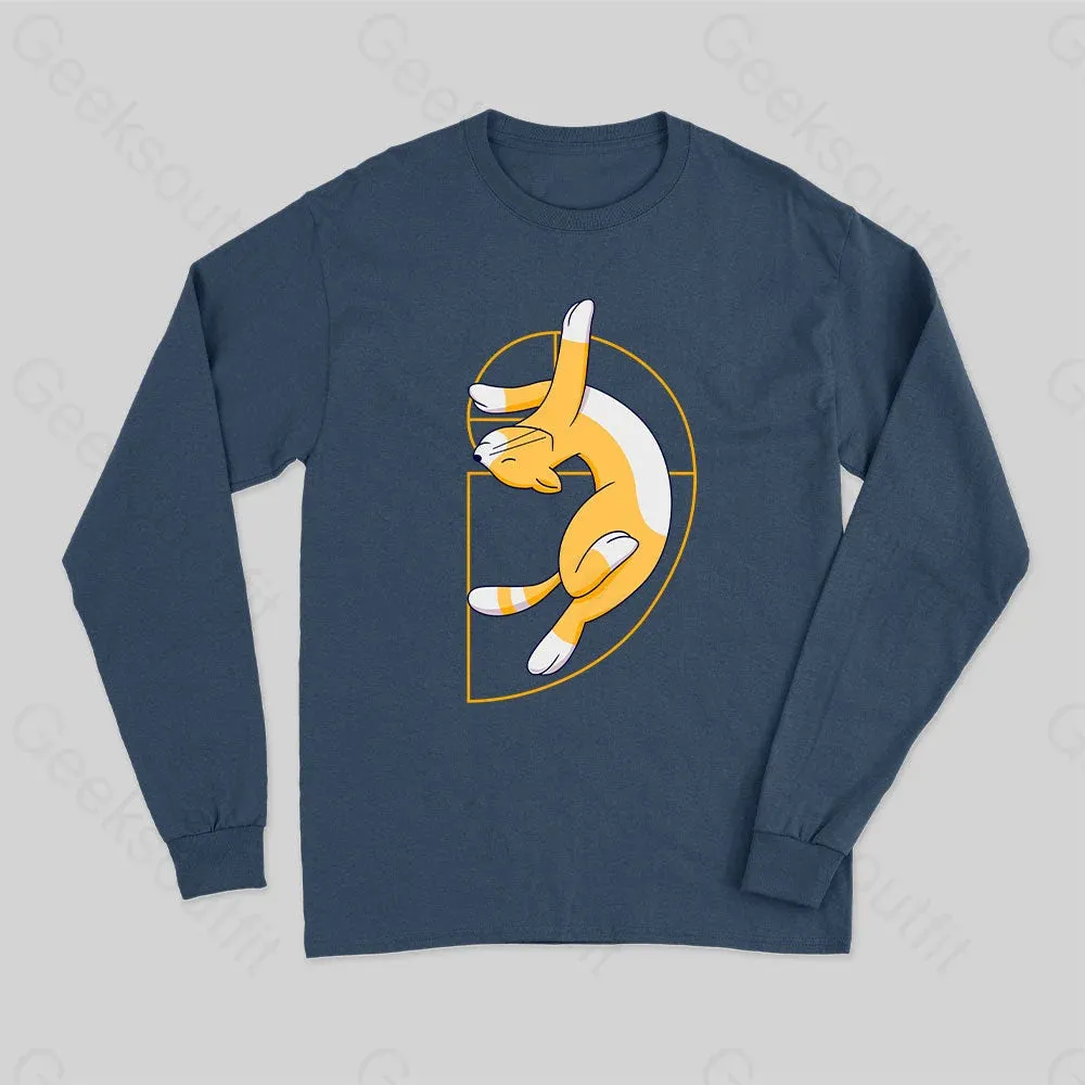 Fibonacci Spiral Cat Long Sleeve T-Shirt - Image 2
