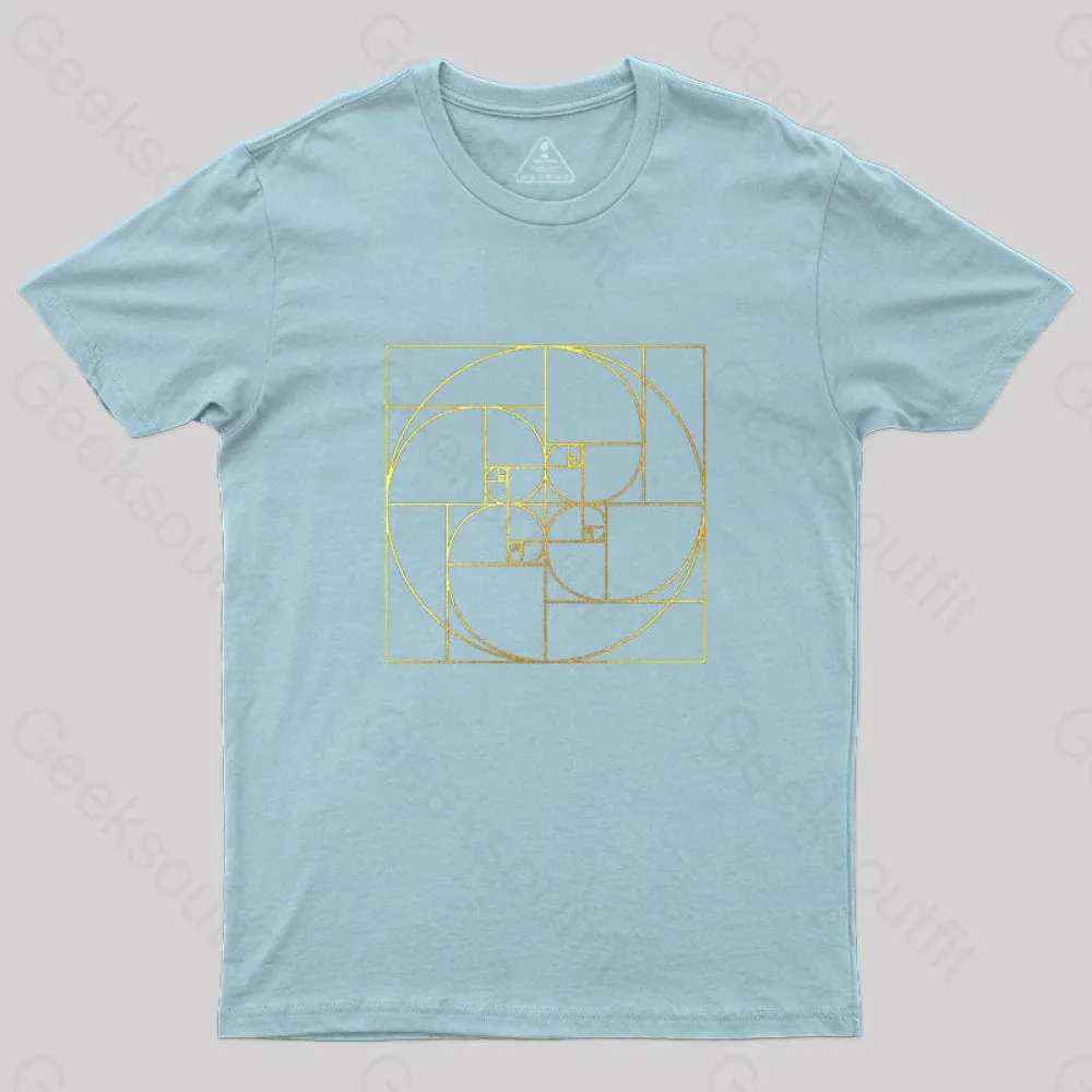 Fibonacci Spiral Golden Ratio Digital T-Shirt - Image 5