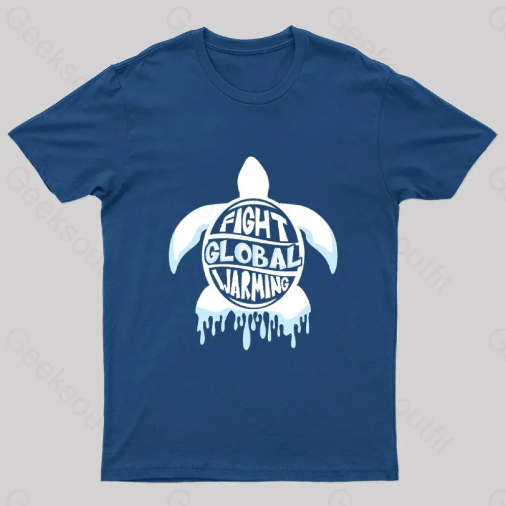 Fight Global Warming Turtle T-Shirt - Image 3