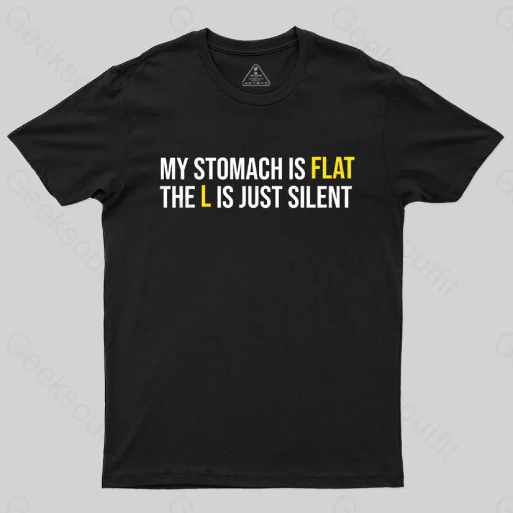 Flat Stomach Funny Saying T-Shirt - Image 3