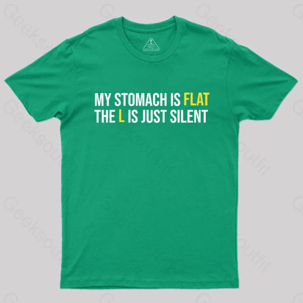 Flat Stomach Funny Saying T-Shirt - Image 5