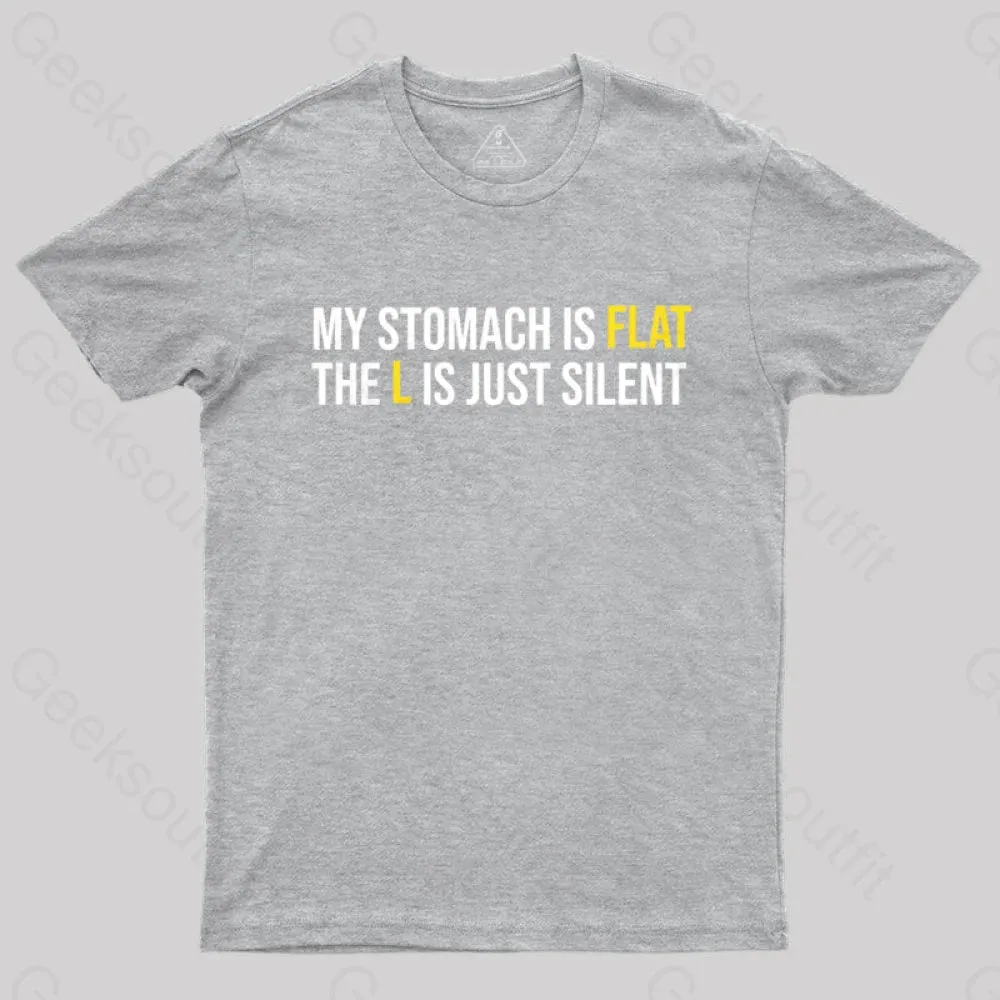 Flat Stomach Funny Saying T-Shirt - Image 6