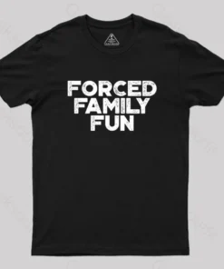 Alternative view of Forced Family Fun Funny Vintage Geek T-Shirt
