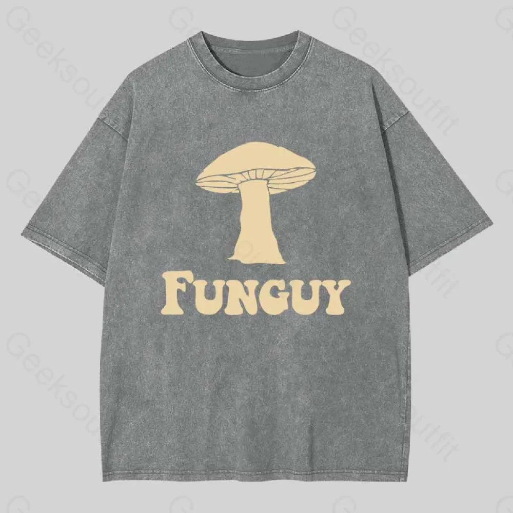 Fungi Fun Guy Funny Washed T-shirt - Image 5