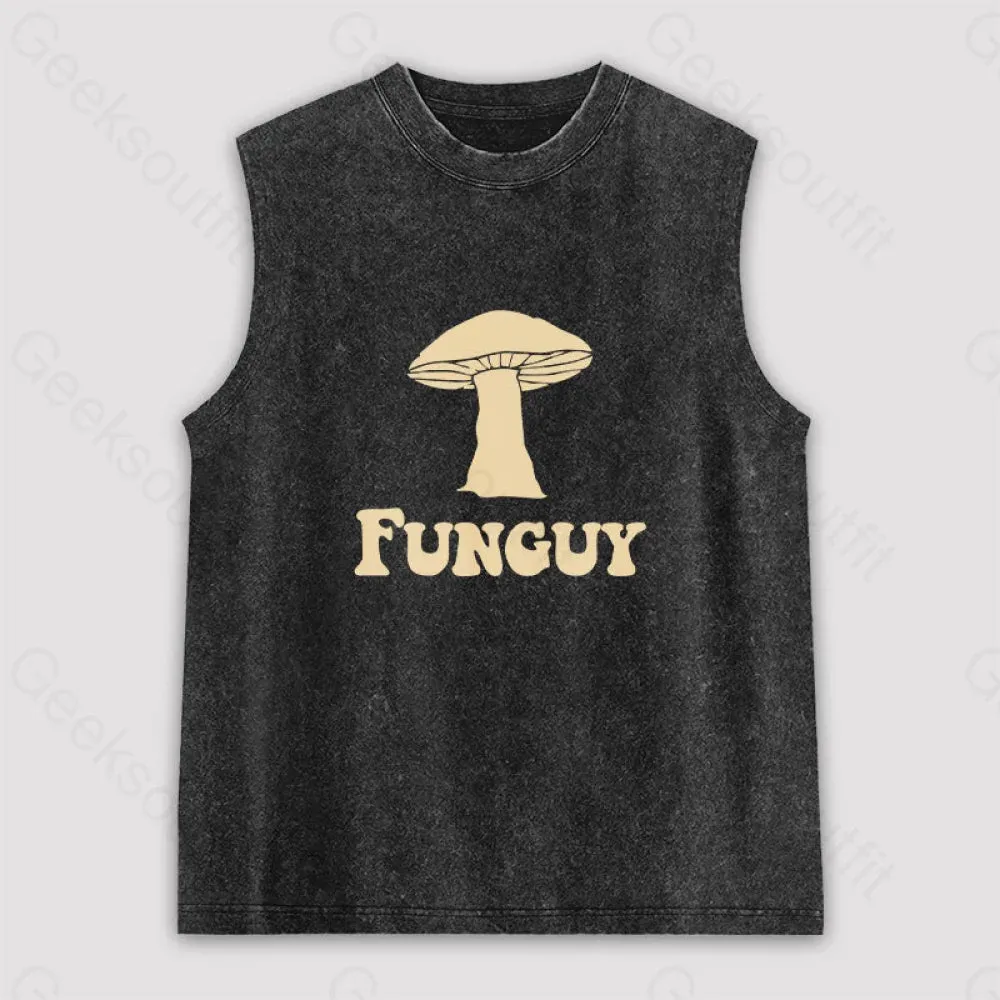 Fungi Fun Guy Unisex Washed Tank - Image 2
