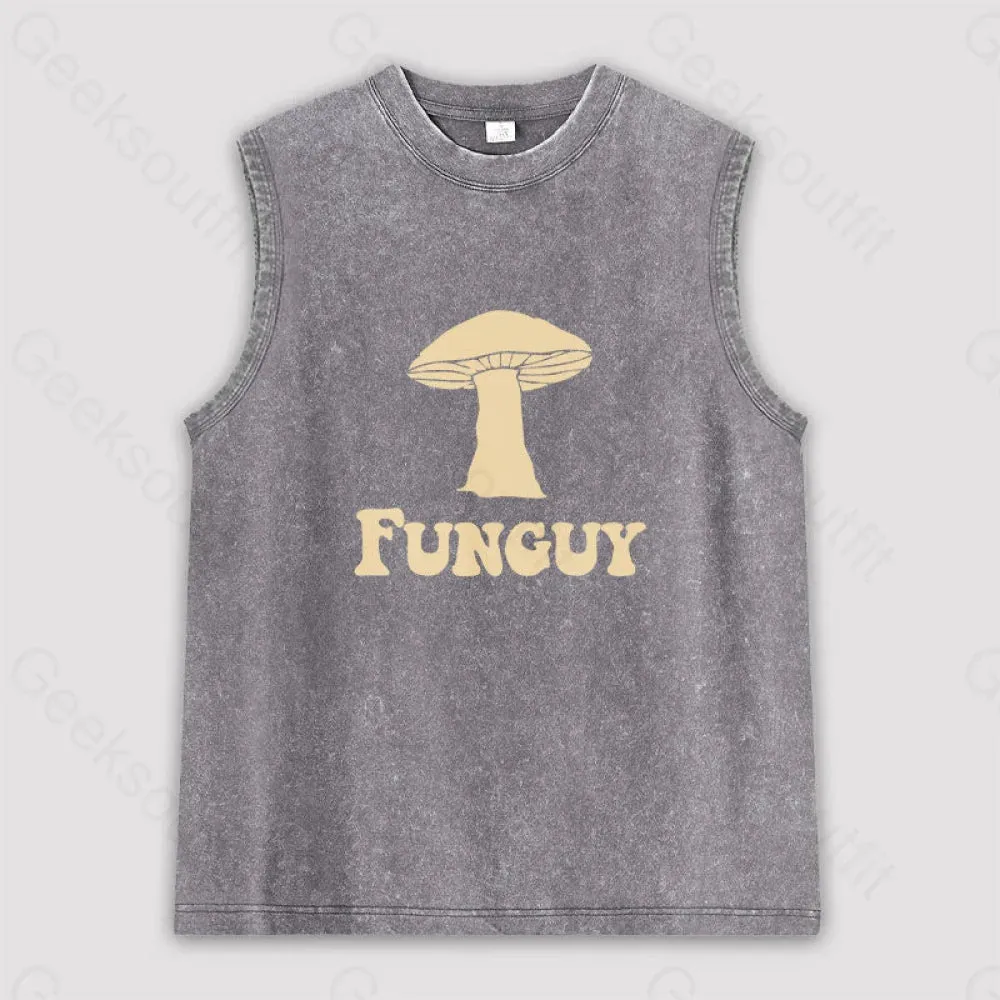 Fungi Fun Guy Unisex Washed Tank - Image 3