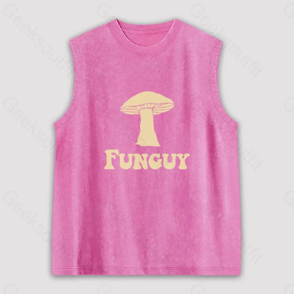 Fungi Fun Guy Unisex Washed Tank - Image 4