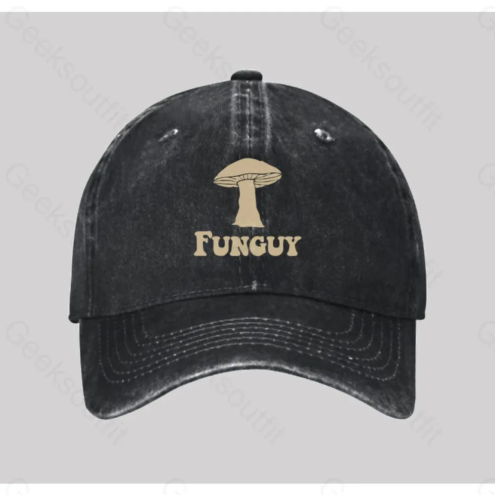Fungi Fun Guy Washed Vintage Baseball Cap