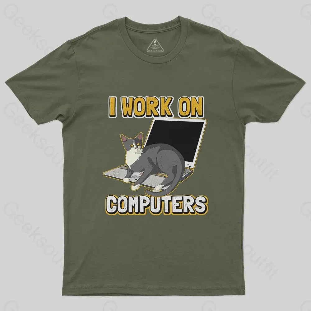 Funny cat of a computer scientist T-Shirt - Image 3