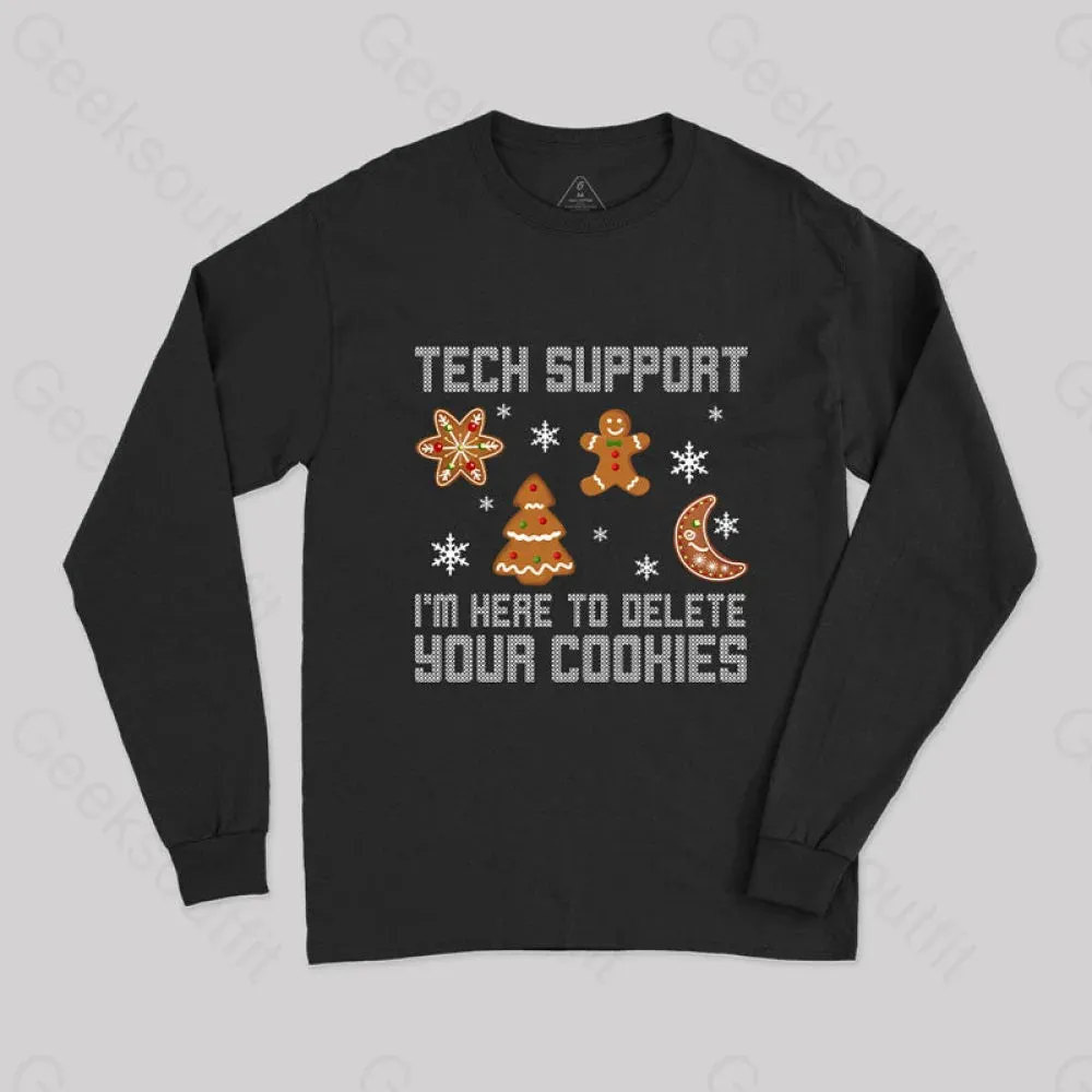 Funny Christmas Tech Support Computer Programmer Geek Long Sleeve T-Shirt - Image 2