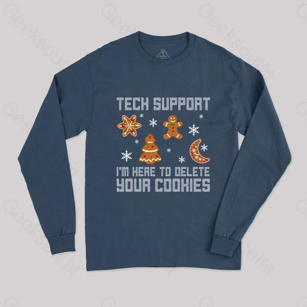 Funny Christmas Tech Support Computer Programmer Geek Long Sleeve T-Shirt - Image 3
