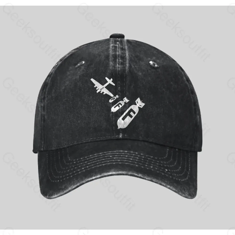 Funny - Dropping F Bombs Washed Vintage Baseball Cap - Image 2