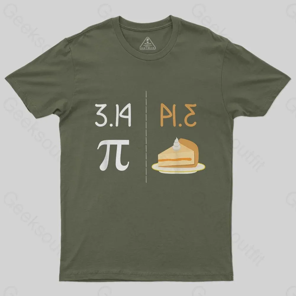 Funny PI Mirror Image Of 3.14 Is PIE T-Shirt - Image 3