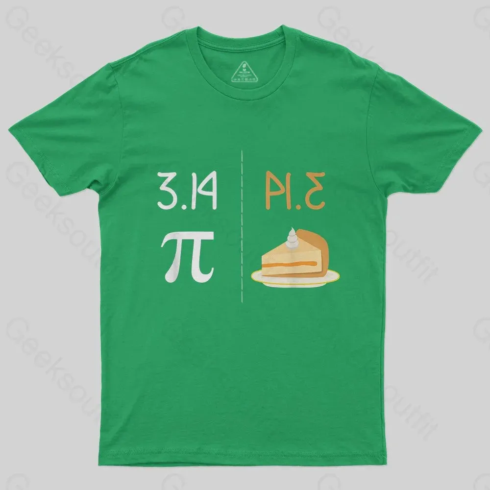 Funny PI Mirror Image Of 3.14 Is PIE T-Shirt - Image 4