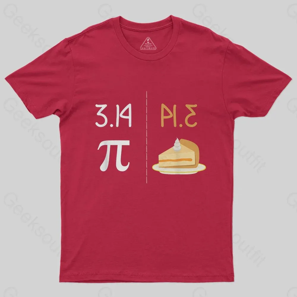 Funny PI Mirror Image Of 3.14 Is PIE T-Shirt - Image 5