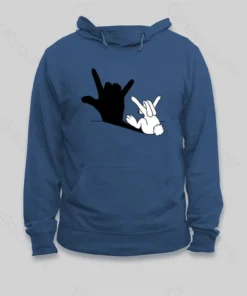 Funny Rabbit Hand Shadow Hoodie