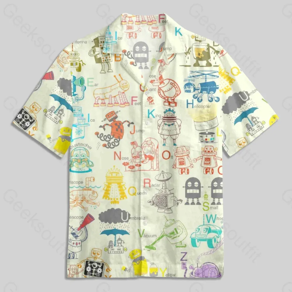 Funny Robot Button Up Pocket Shirt - Image 2