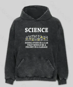 Funny Science Definition Washed Hoodie