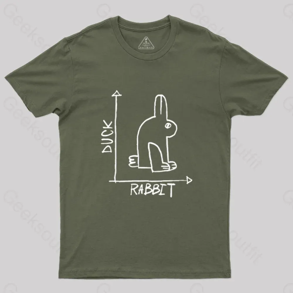 Funny Science Duck Rabbit Nerd T-Shirt - Image 3