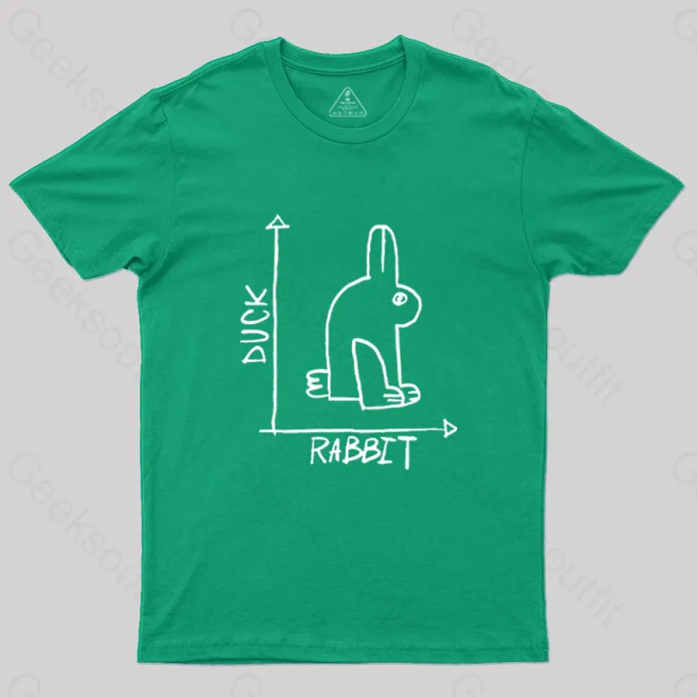 Funny Science Duck Rabbit Nerd T-Shirt - Image 4