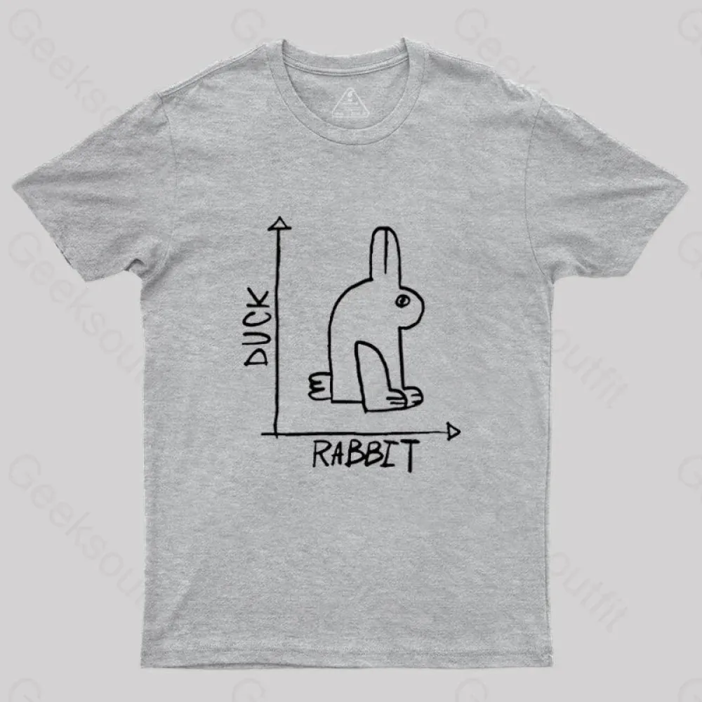 Funny Science Duck Rabbit Nerd T-Shirt - Image 7